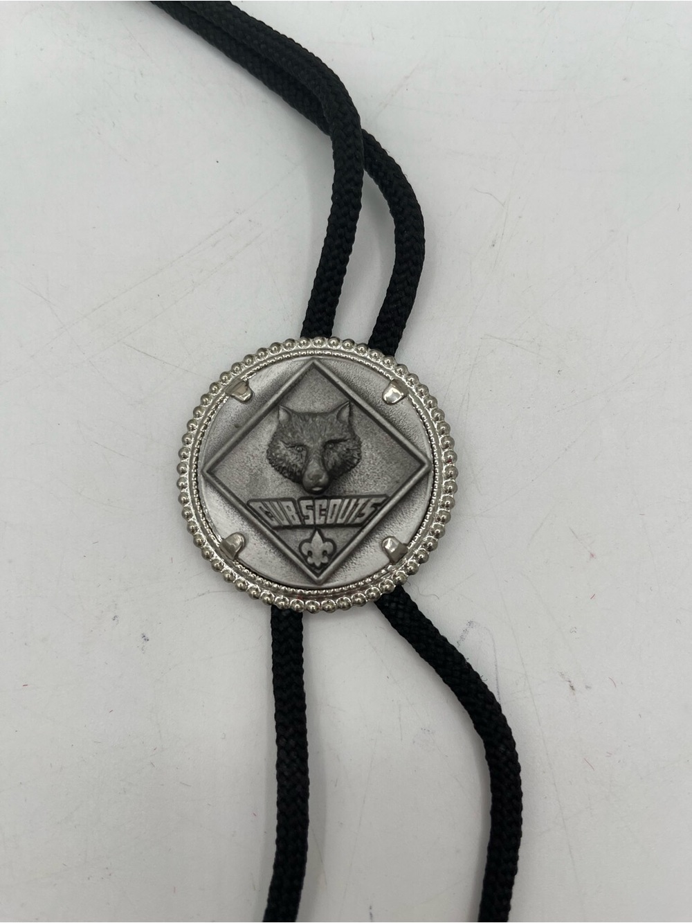 Vintage Boy Scouts of America Cub Scout Black Bolo Tie
